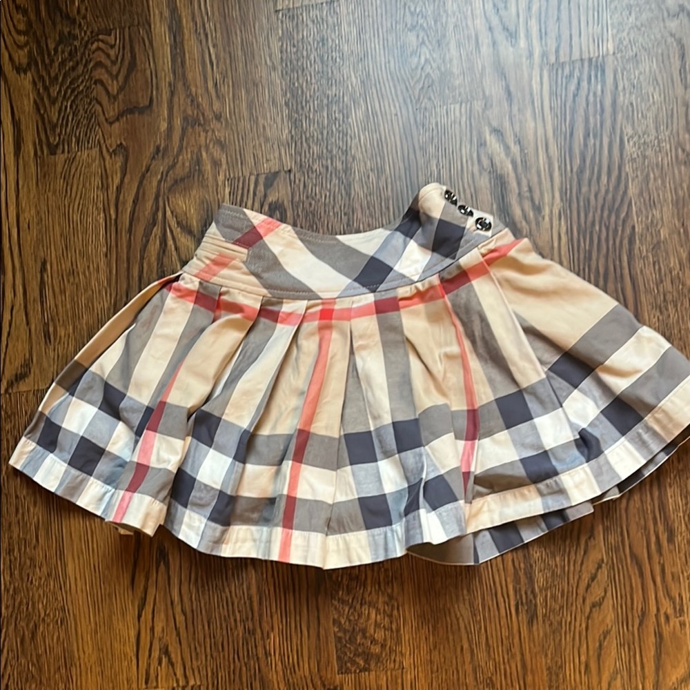 Burberry Plaid pleated mini skirt -size 6 girls